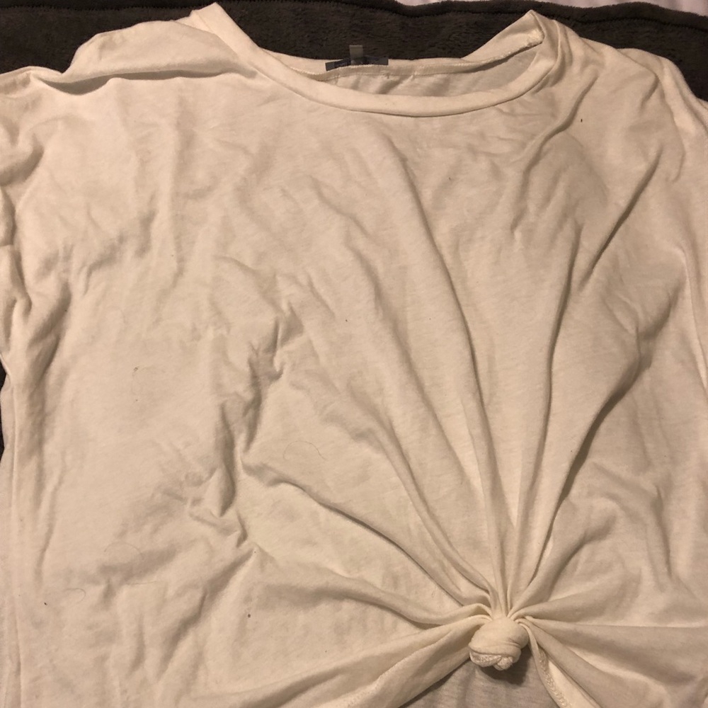 White ruffled shirt